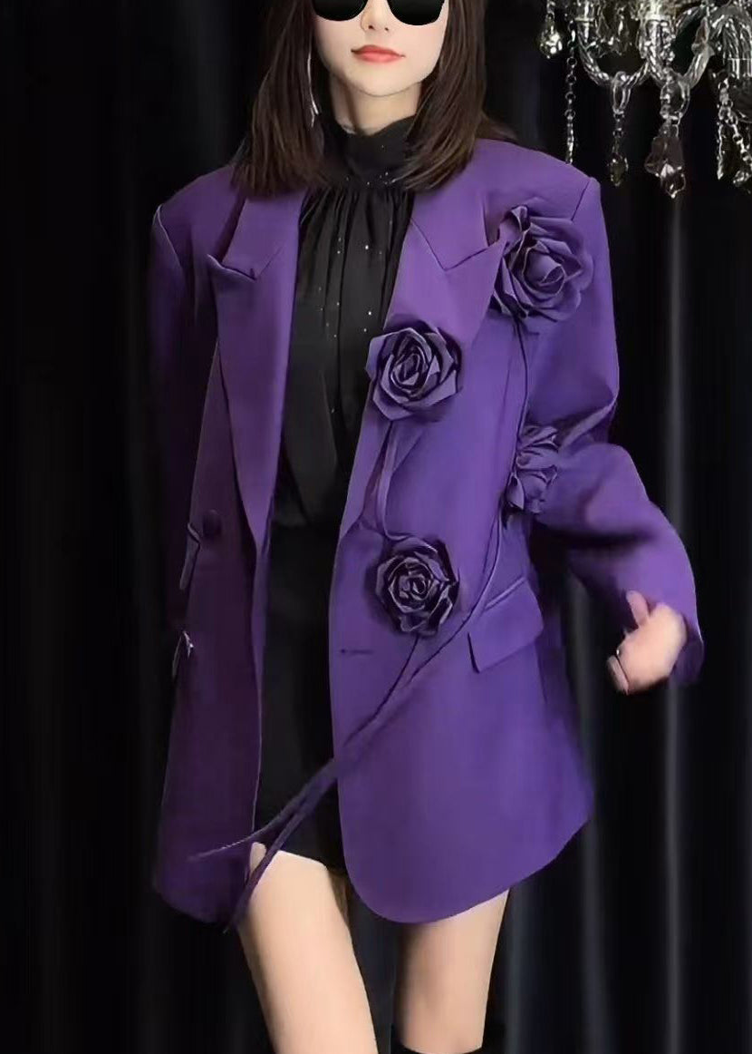 Luvik | Lilas Col Peter-Pan Napit Spandex Takit