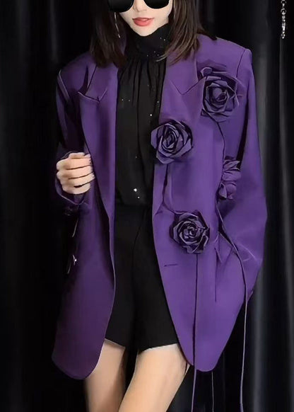 Luvik | Lilas Col Peter-Pan Napit Spandex Takit