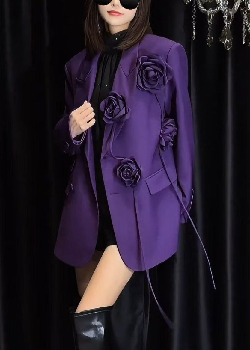 Luvik | Lilas Col Peter-Pan Napit Spandex Takit