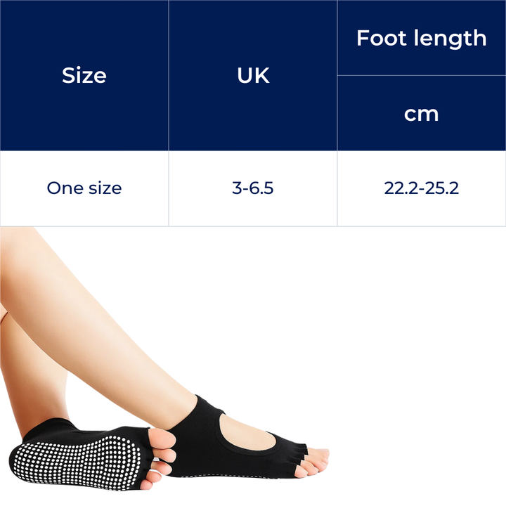 Slip Yoga Grip Socks – Åpen Tå & Pustende – Gummiert Såle for Kvinner – Stabilitet Balanse Komfort i Yoga & Pilates Luvikno