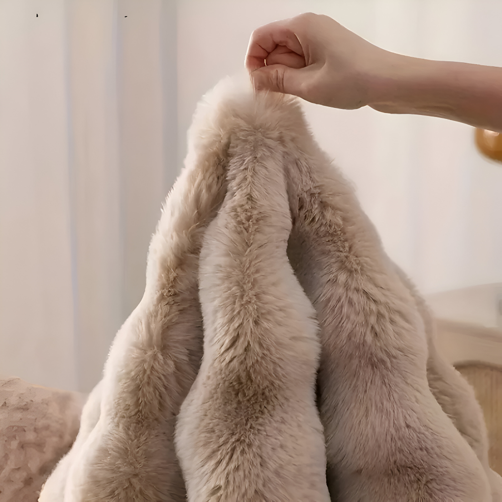 Rund Fløyel Myk Anti-Halk Gulvmatte – Koselig Fleece Hjemmedekor | Luvikno