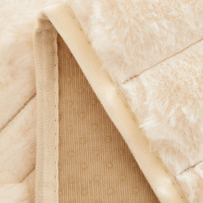 Fluffy Plush Stripet Møbelbeskytter Sofa Deksel - Rutsjfritt | Luvikno