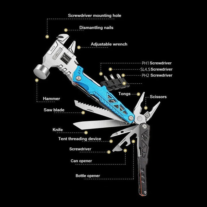 Foldbar Skrutrekker Overlevelsessett Verktøy | Luvikno