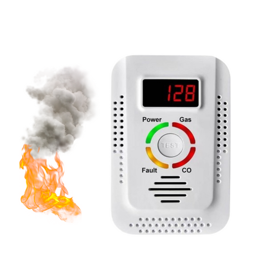 Luvikno | Gasslekkasje Karbonmonoksid CO2 Detektor Alarm for Hjemmet