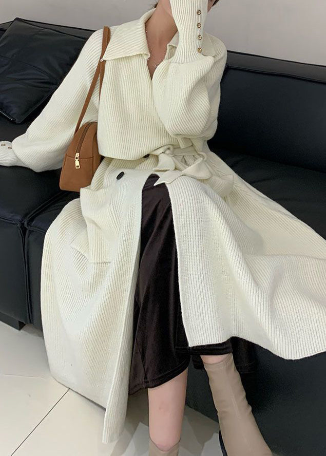 Luvik | Beige slips poser patchwork bomull strikkejakker
