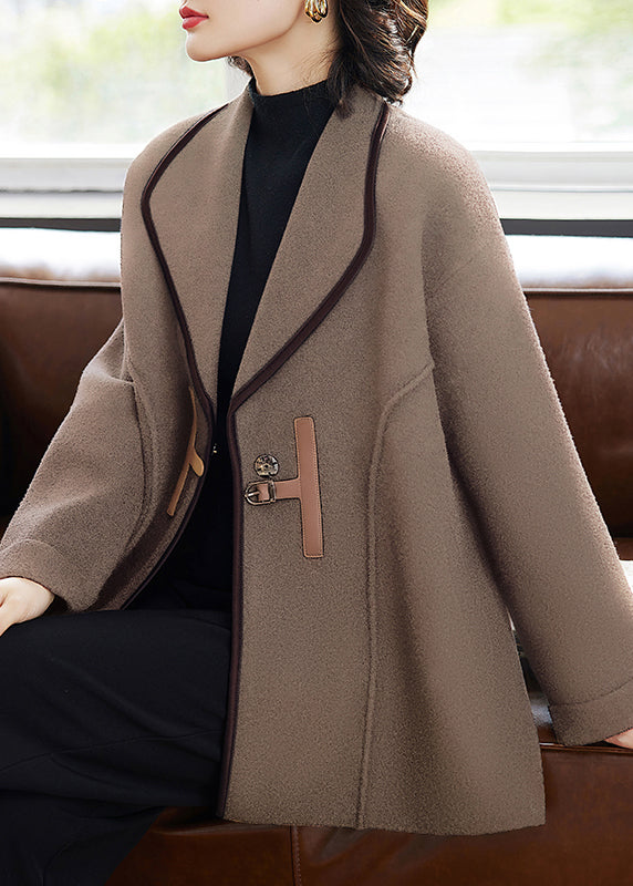 Luvik | Talvivillakangastakit mustilla taskuilla ja nappikiinnityksellä