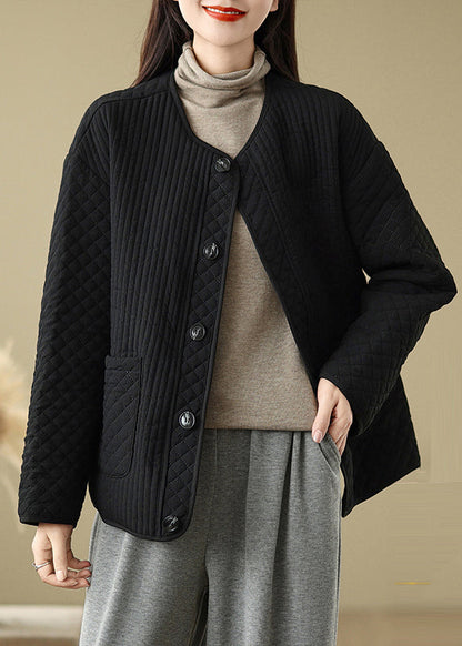 Luvik | Ylihankalat mustat ohuet takit puuvillalla täytettynä