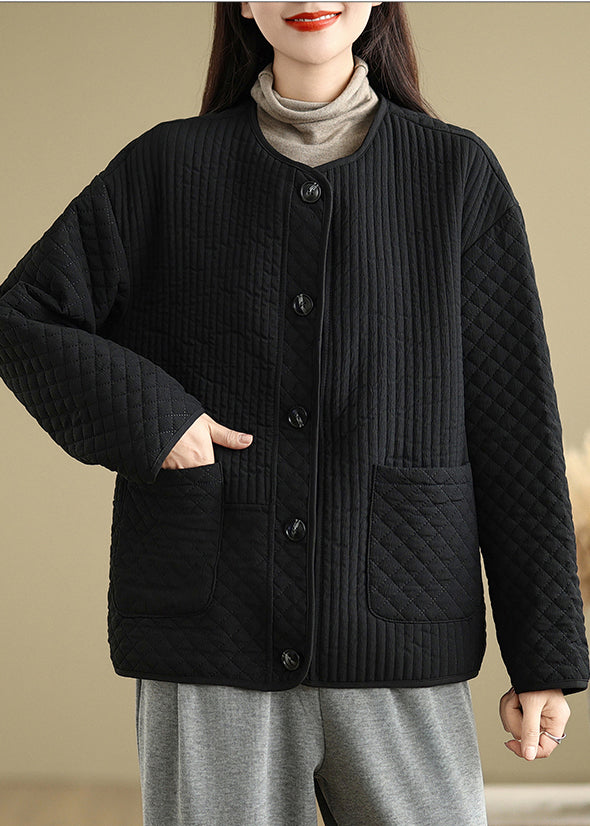 Luvik | Ylihankalat mustat ohuet takit puuvillalla täytettynä