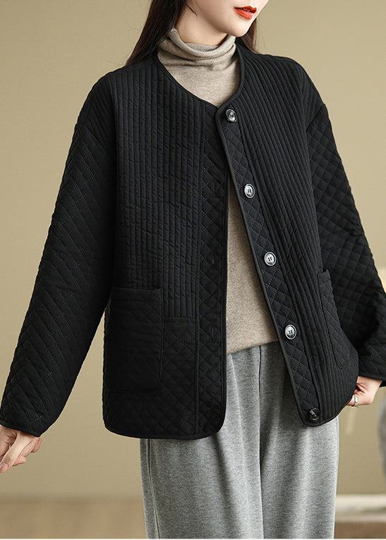 Luvik | Ylihankalat mustat ohuet takit puuvillalla täytettynä