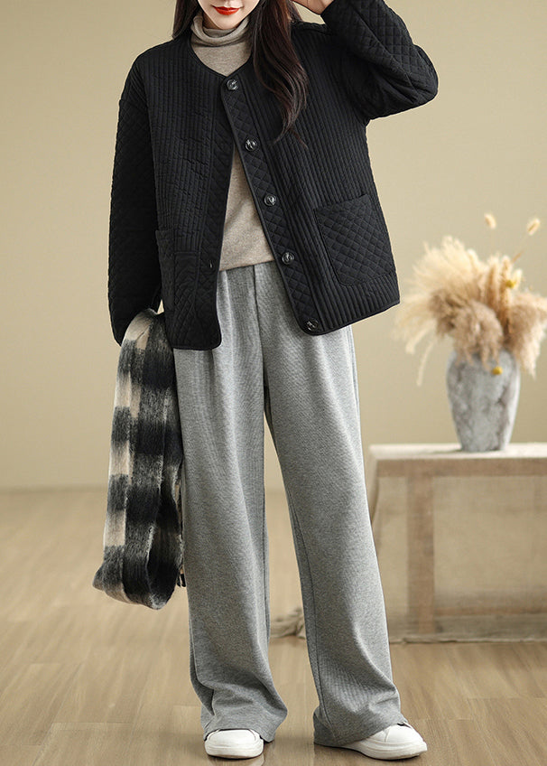 Luvik | Ylihankalat mustat ohuet takit puuvillalla täytettynä