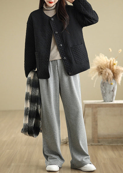 Luvik | Ylihankalat mustat ohuet takit puuvillalla täytettynä