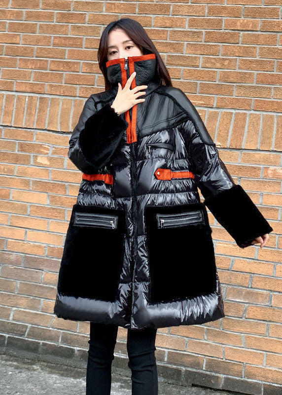 Luvik | Musta Peter Pan Kaulus Patchwork Hanhet Peitot Takit Talvi