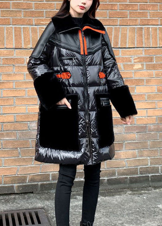 Luvik | Musta Peter Pan Kaulus Patchwork Hanhet Peitot Takit Talvi