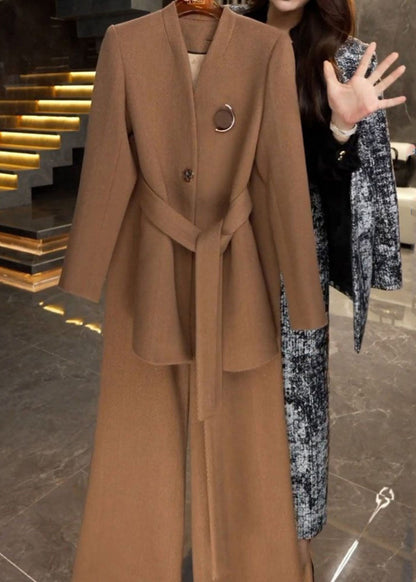 Luvik | Kinuski vyö Koko Takit ja leveälahkeiset housut Kaksiosainen asu Talvi