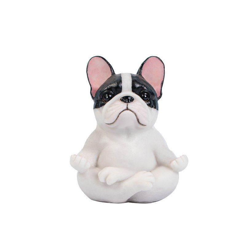 Yoga Fransk Bulldog Ornament Dekorasjon | Luvikno