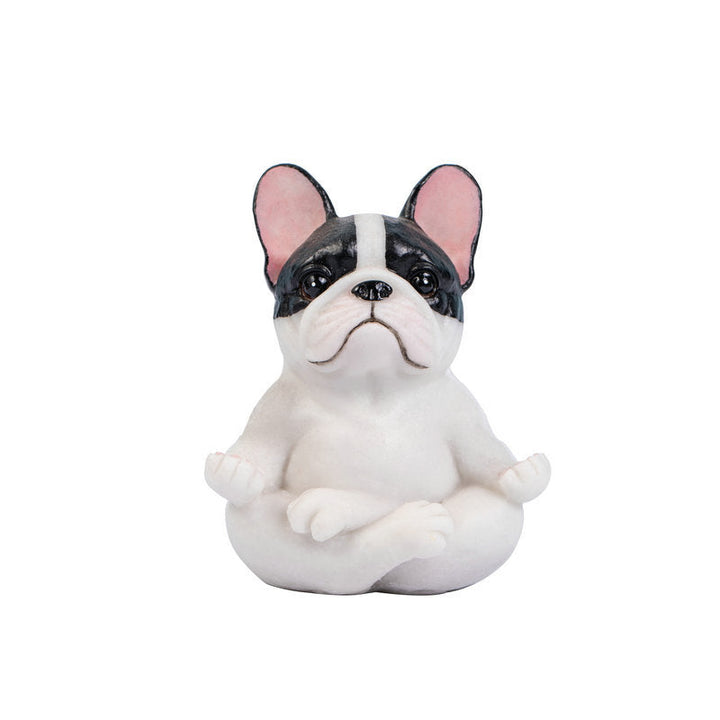 Yoga Fransk Bulldog Ornament Dekorasjon | Luvikno