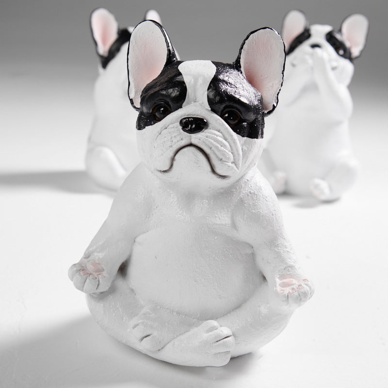 Yoga Fransk Bulldog Ornament Dekorasjon | Luvikno