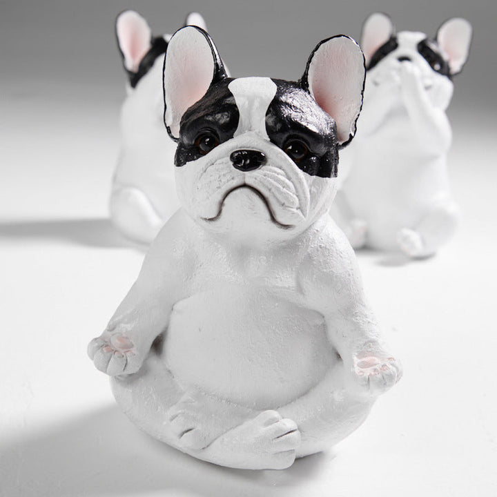 Yoga Fransk Bulldog Ornament Dekorasjon | Luvikno