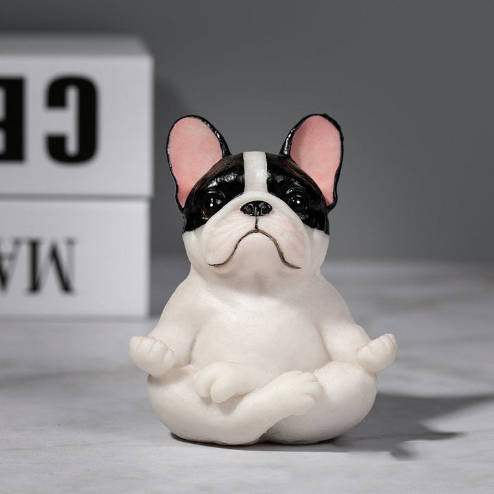 Yoga Fransk Bulldog Ornament Dekorasjon | Luvikno