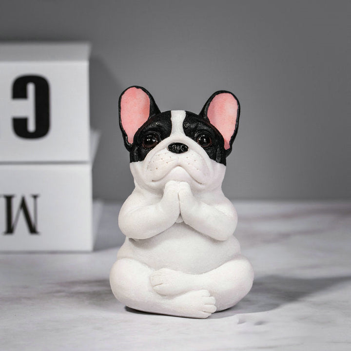 Yoga Fransk Bulldog Ornament Dekorasjon | Luvikno