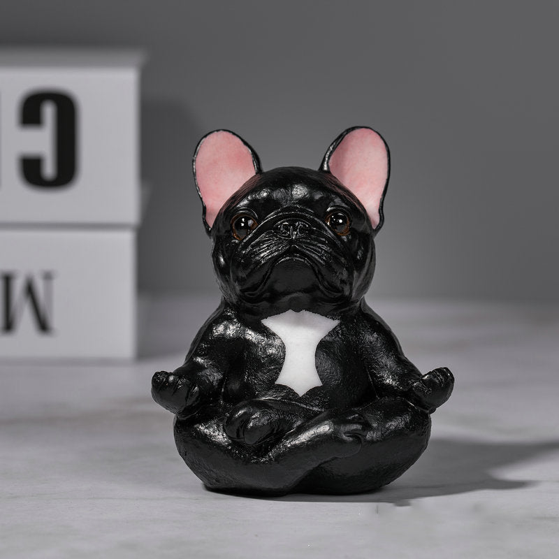 Yoga Fransk Bulldog Ornament Dekorasjon | Luvikno