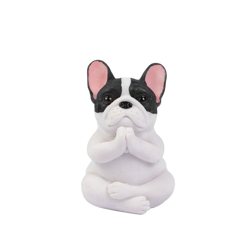 Yoga Fransk Bulldog Ornament Dekorasjon | Luvikno