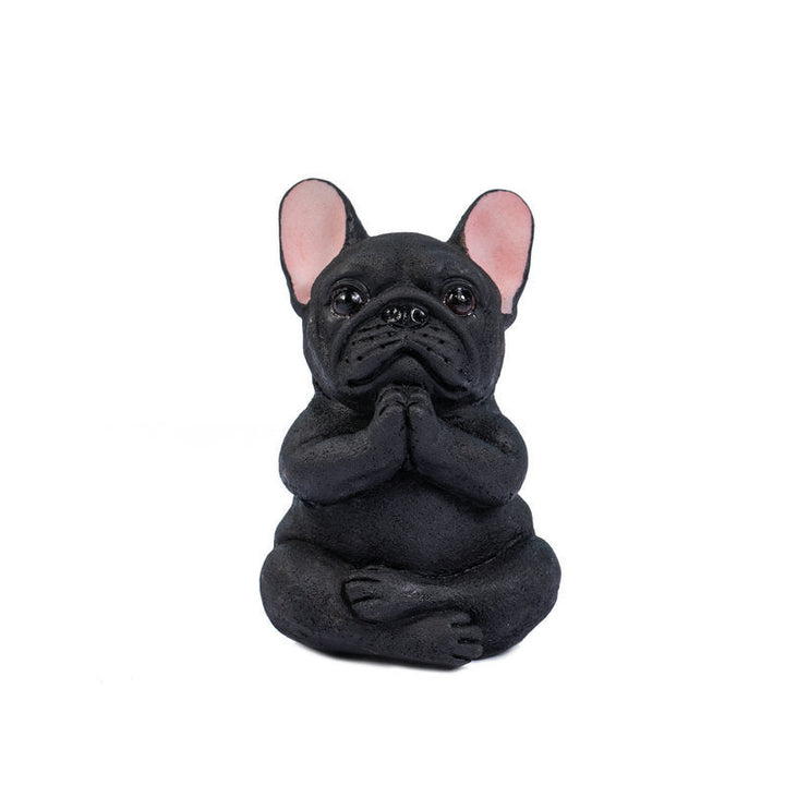Yoga Fransk Bulldog Ornament Dekorasjon | Luvikno