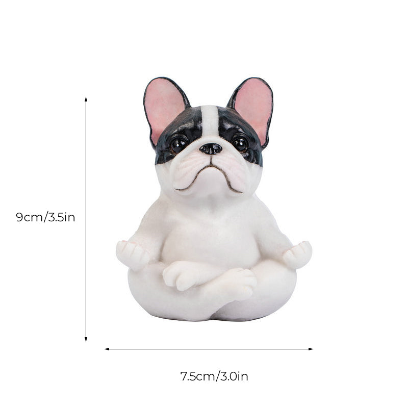 Yoga Fransk Bulldog Ornament Dekorasjon | Luvikno
