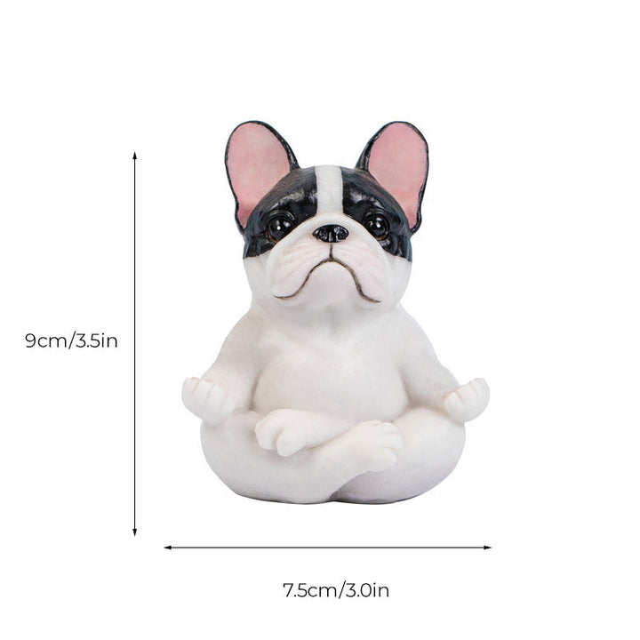Yoga Fransk Bulldog Ornament Dekorasjon | Luvikno