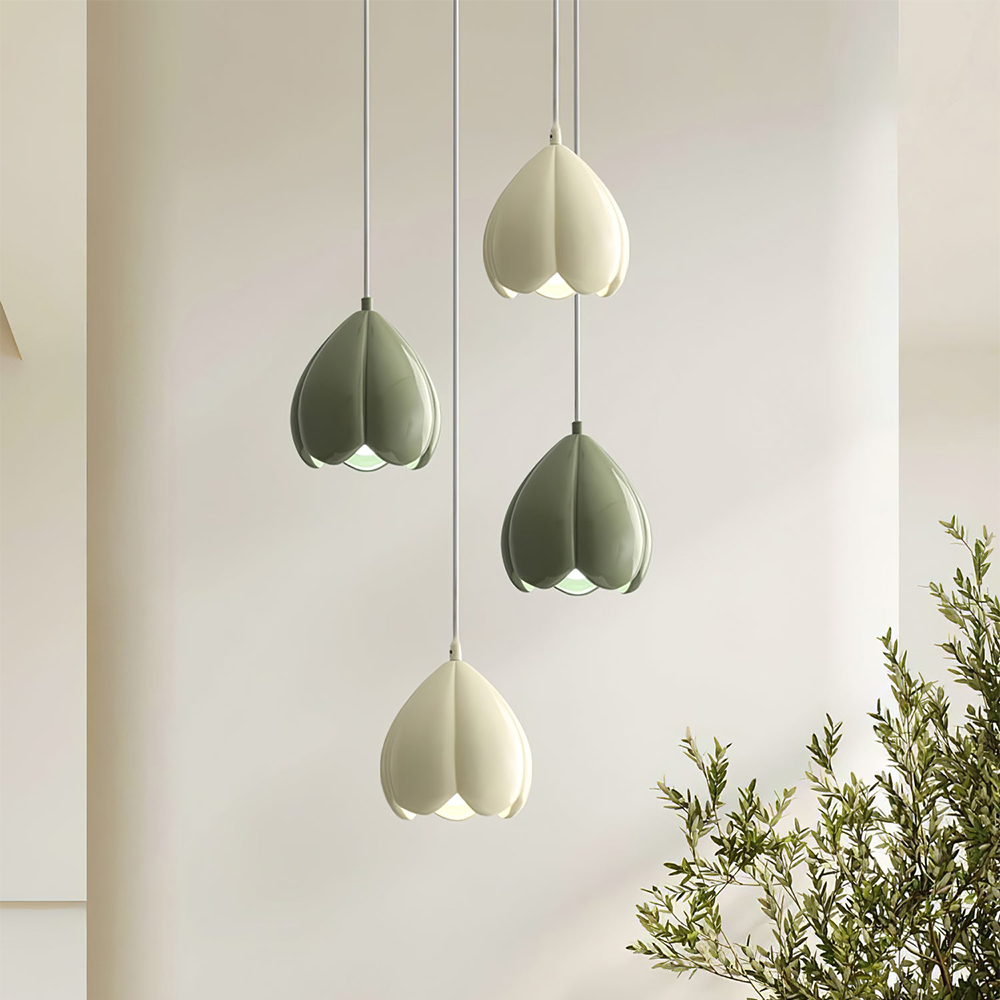 Luvikno | FlowerGlow Pendant - Elegant kremfarget pendant for varme atmosfæriske interiører