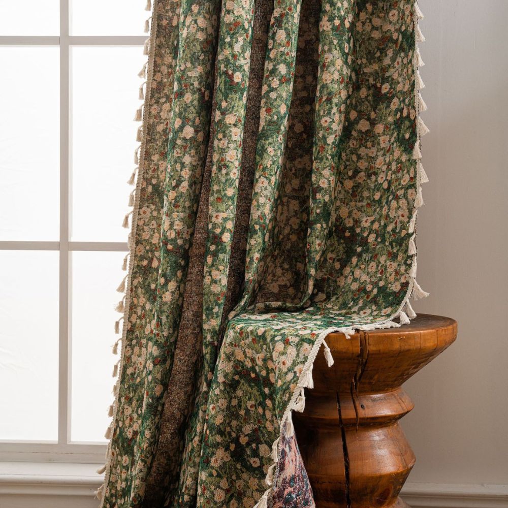 Luvikno | Fransk vintage blomsterprint teppe gardin