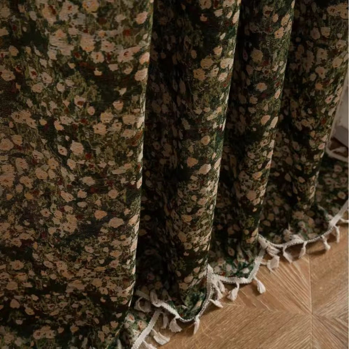 Luvikno | Fransk vintage blomsterprint teppe gardin