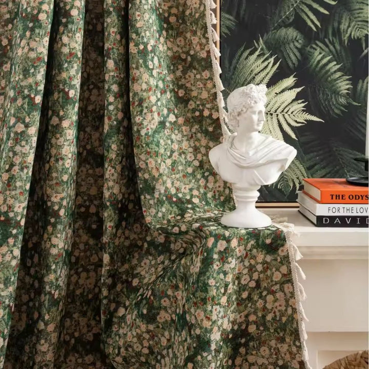 Luvikno | Fransk vintage blomsterprint teppe gardin