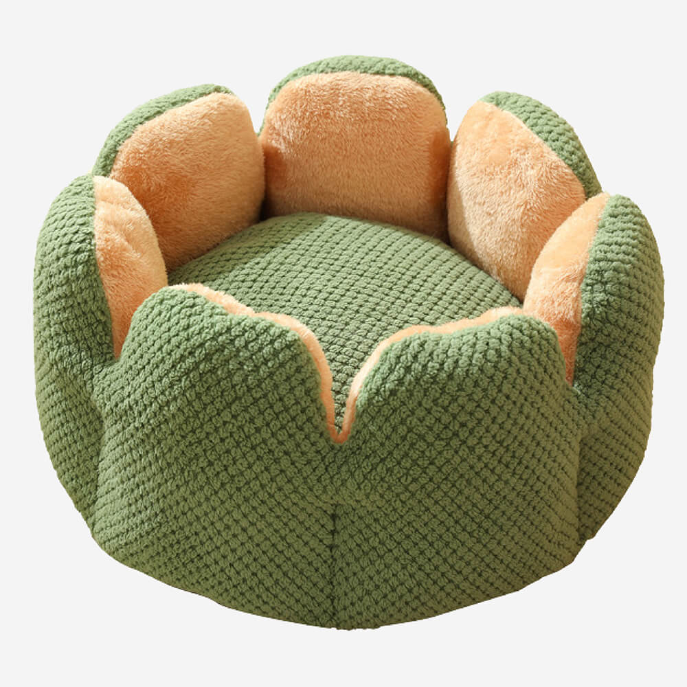 Cactus Form Komfortabel Katteseng Myk Korall Fløyelsdesign | Luvikno