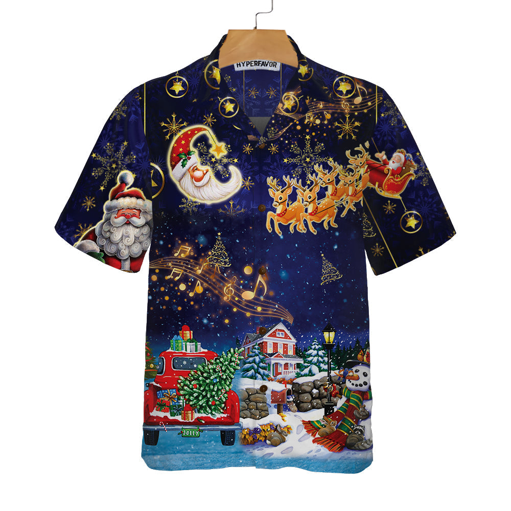 Luvik | Hawaiin hauska joulupaita, Joulupukki poroineen, hauska joulupaita, paras lahja jouluun