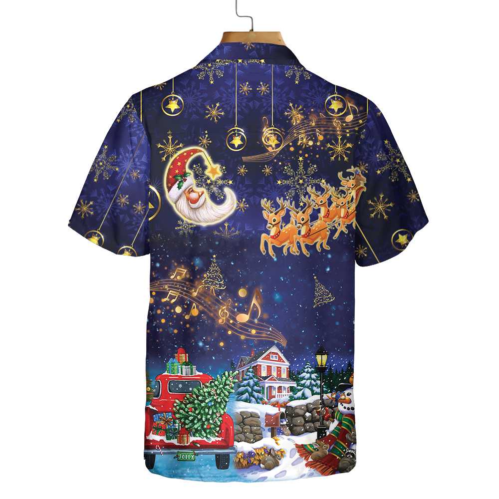 Luvik | Hawaiian morsom juleskjorte, Julenissen med reinsdyr, morsom juleskjorte, den beste gaven til jul