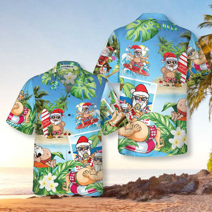 Luvik | Morsom julenisse med Aloha-tekst, julenissens Hawaii-skjorte, best gave til jul