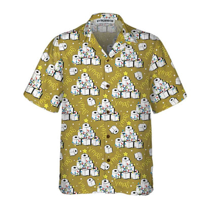 Luvik | Hauska joulukuusihenkinen Hawaii-paita vessapaperista, Hauska joulukuusipaita, Siisti lahja jouluun