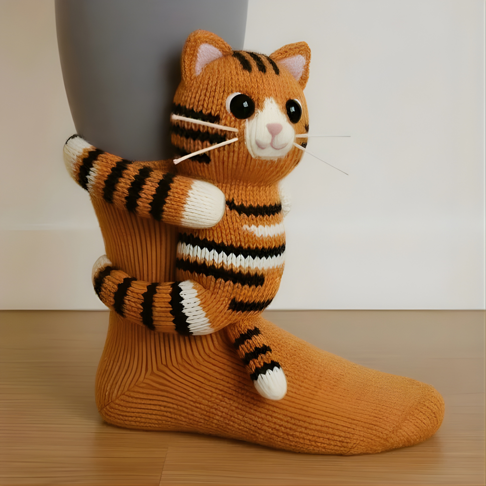 Luvikno | Fuzzy Animal Plush Sokker Damer Herrer Koselig Non Slip Varm Vinter