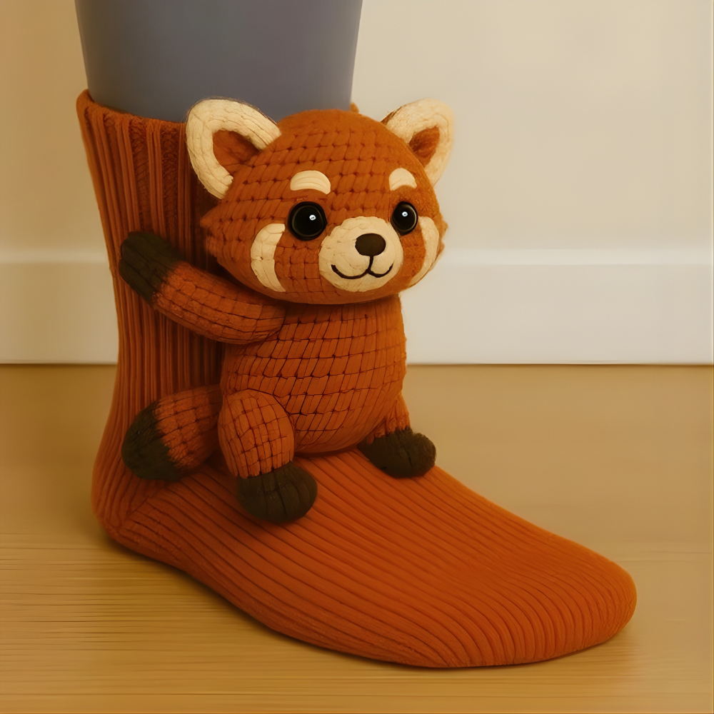 Fuzzy Animal Plush Sokker Damer Herrer Koselig Non Slip Varm Vinter Luvikno
