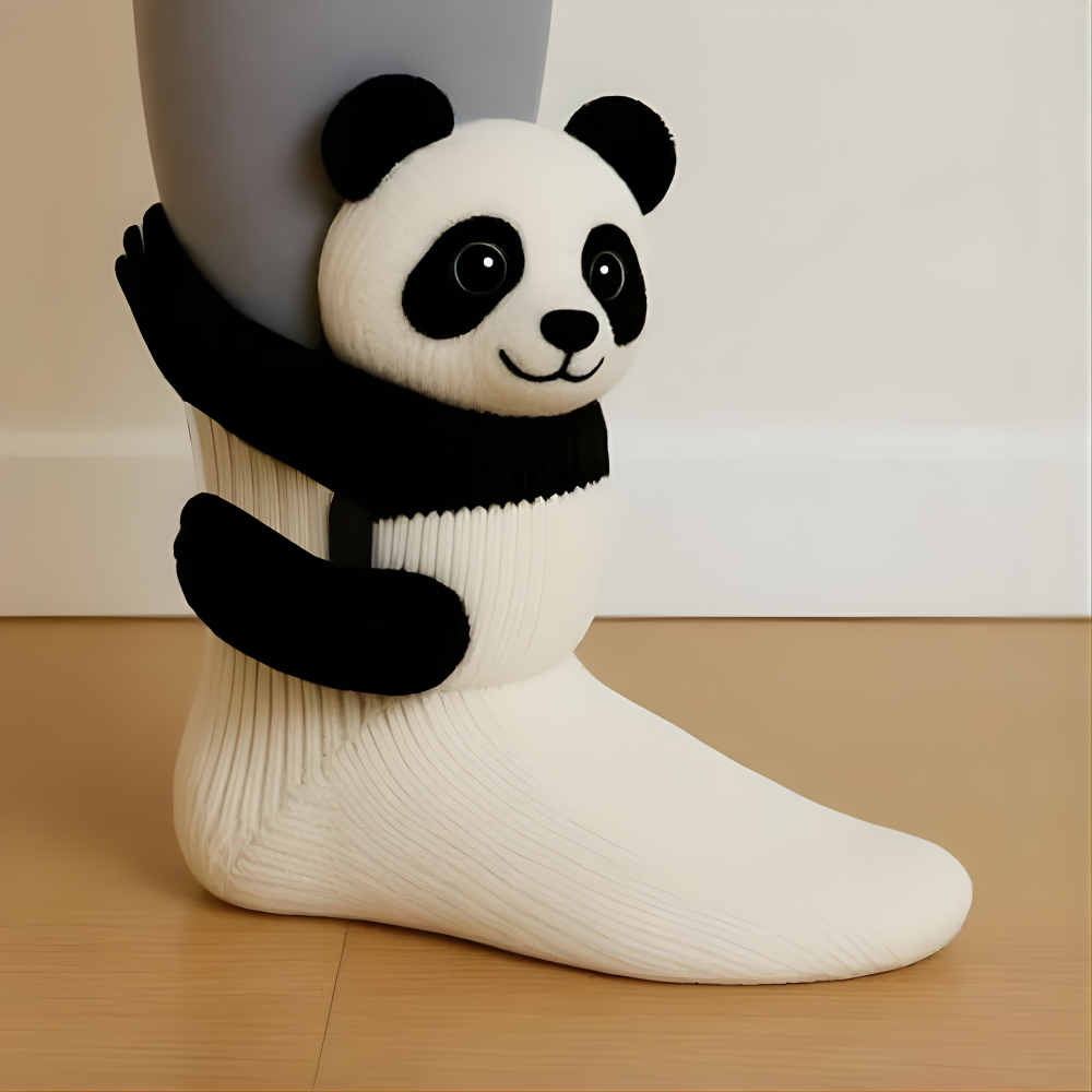 Luvikno | Fuzzy Animal Plush Sokker Damer Herrer Koselig Non Slip Varm Vinter