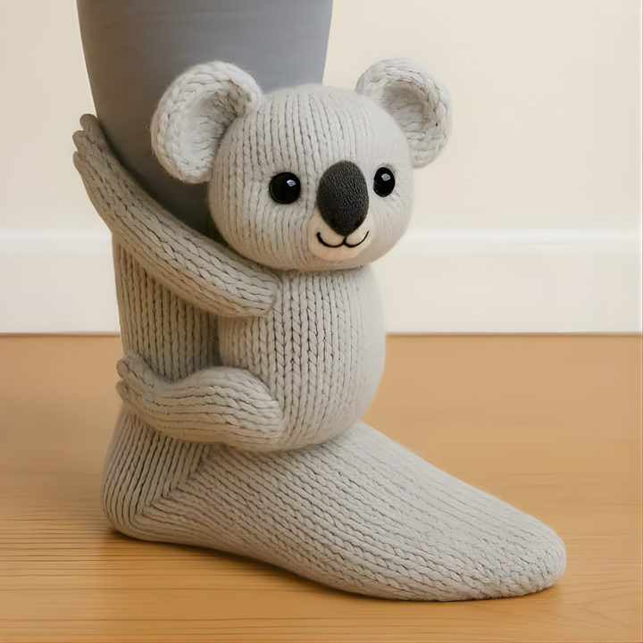 Luvikno | Fuzzy Animal Plush Sokker Damer Herrer Koselig Non Slip Varm Vinter