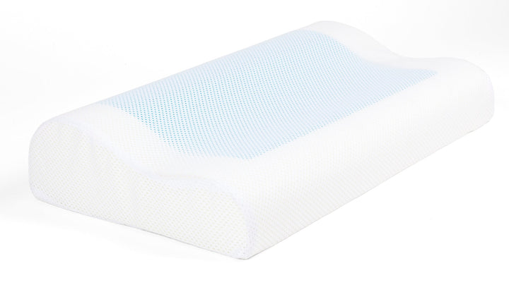 SNAPNAP Gel skumpute med hodeutsparing + avkjølende gelputer, 50 x 30 cm, høyde 10 cm, ergonomisk og hypoallergenisk | Luvikno