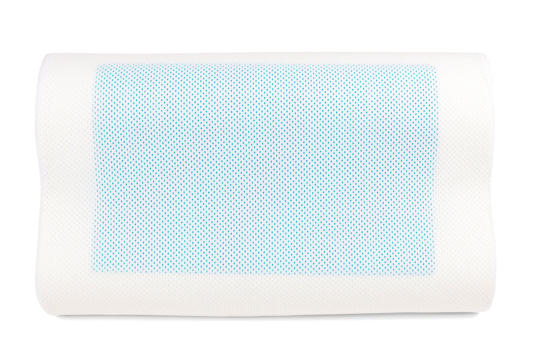 SNAPNAP Gel skumpute med hodeutsparing + avkjølende gelputer, 50 x 30 cm, høyde 10 cm, ergonomisk og hypoallergenisk | Luvikno