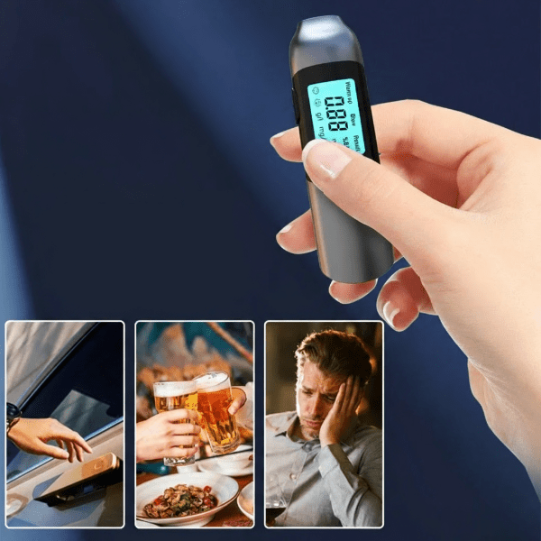 Luvikno | Umiddelbar Alkoholtester med USB-lading og 3-sekunders resultater