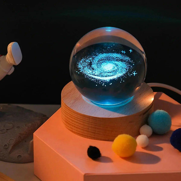 Galaxy Glow - Elegant Astronomy lysende krystallampe | Luvikno