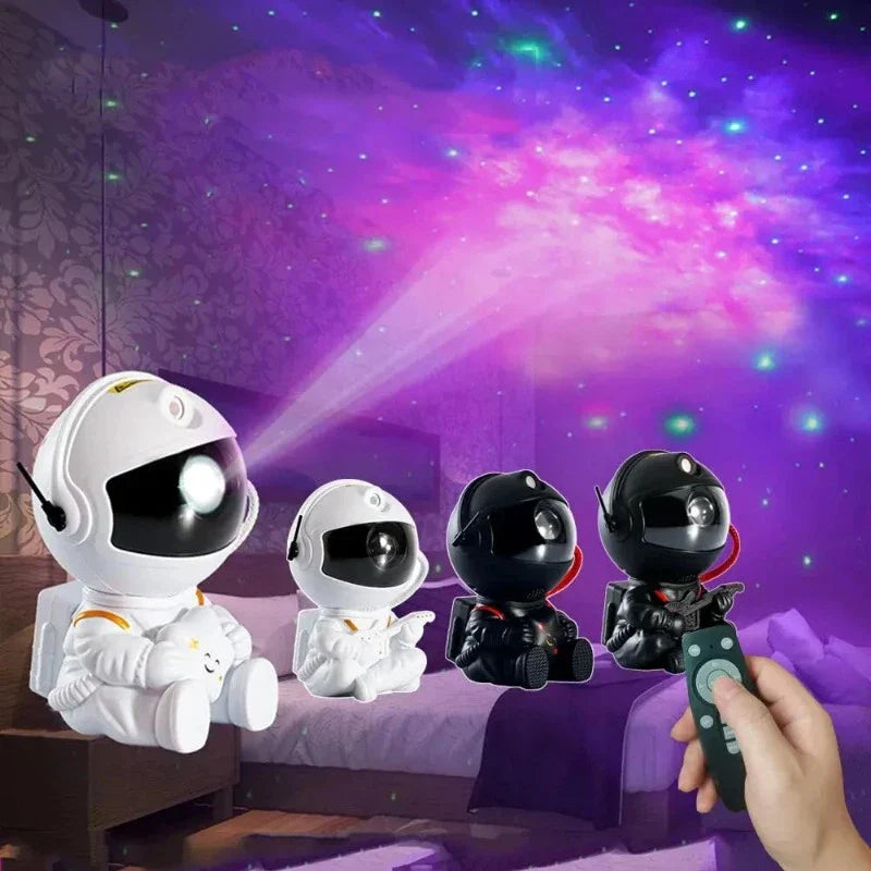 Galaxy Stjernesky Prosjektor Lampe - Astronaut LED Prosjektor Nattlys for Soverommet | Luvikno