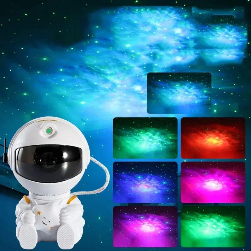 Galaxy Stjernesky Prosjektor Lampe - Astronaut LED Prosjektor Nattlys for Soverommet | Luvikno