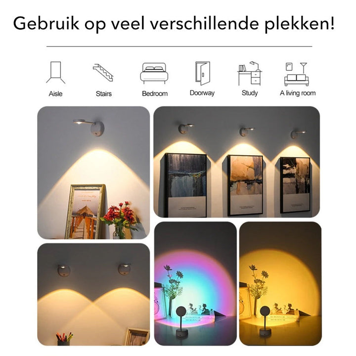 Luvikno | Gallery Light - Stilig trådløs oppladbar vegglampe