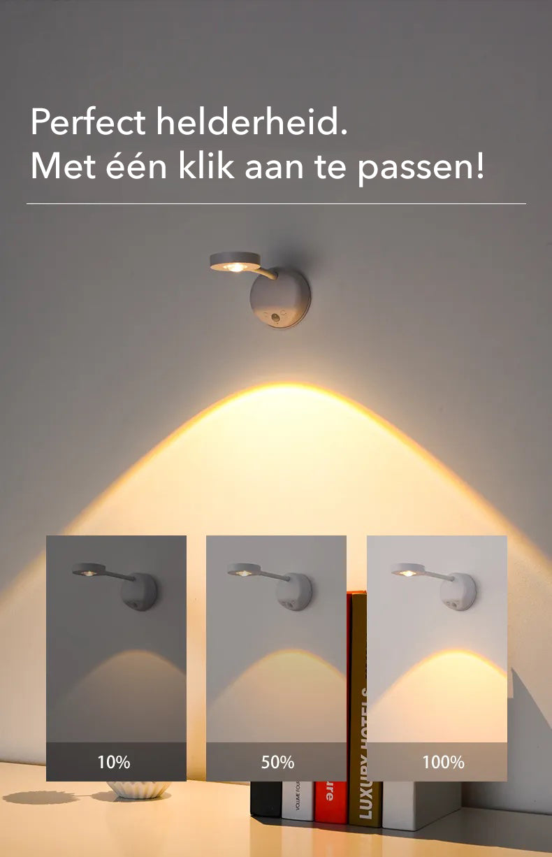 Luvikno | Gallery Light - Stilig trådløs oppladbar vegglampe